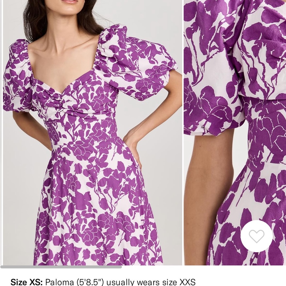 English Factory Purple and White Floral Maxi Dress